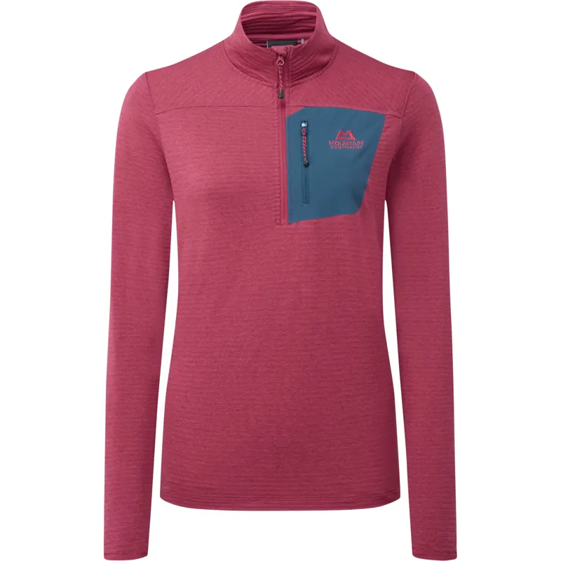 Mountain Equipment Womens Lumiko Zip-T Fleece - Maroon-Majolica