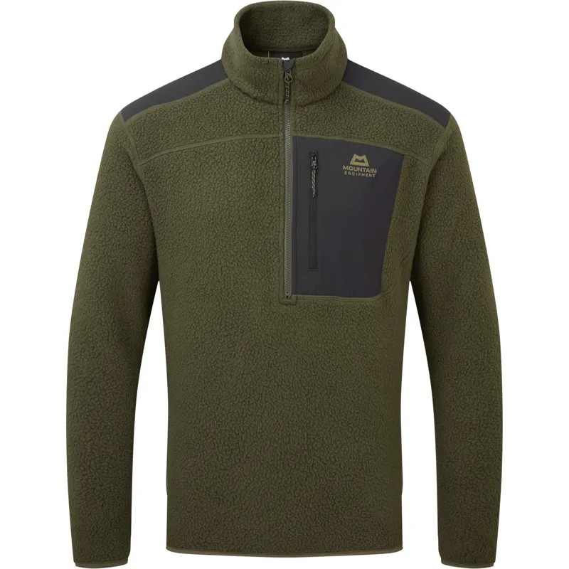 Mountain Equipment Mens Highpile Zip-T - Buckthorn-Black