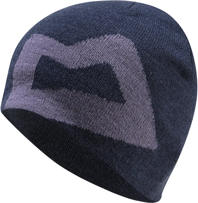 Mountain Equipment Womens Branded Knitted Beanie - Cosmos-Welsh Slate