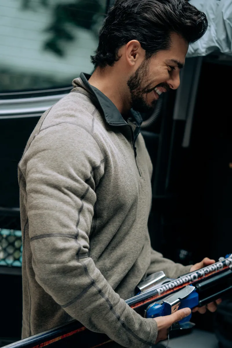 Kuhl Mens Revel 1/4 Zip Fleece - Oatmeal-6