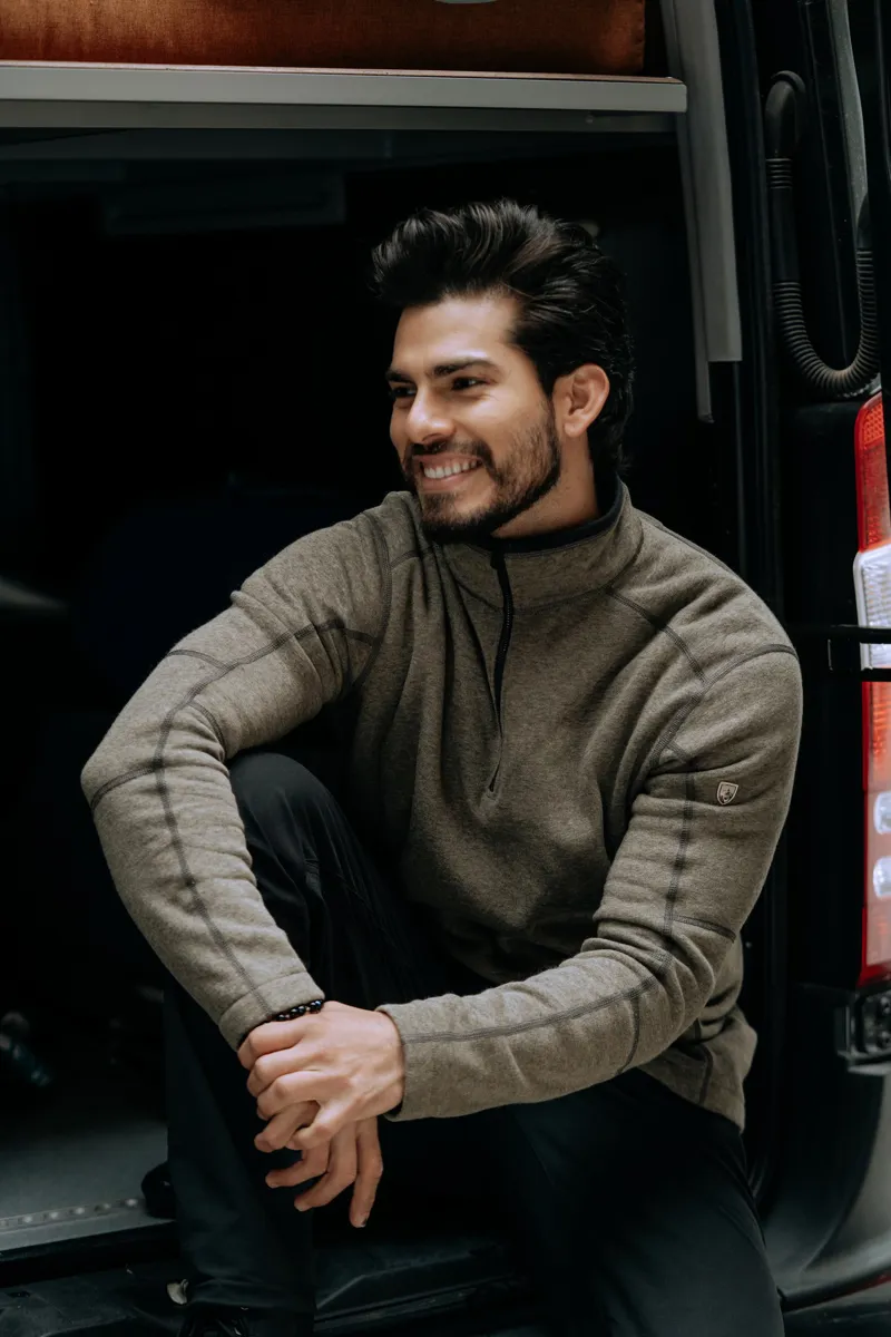 Kuhl Mens Revel 1/4 Zip Fleece - Oatmeal-10