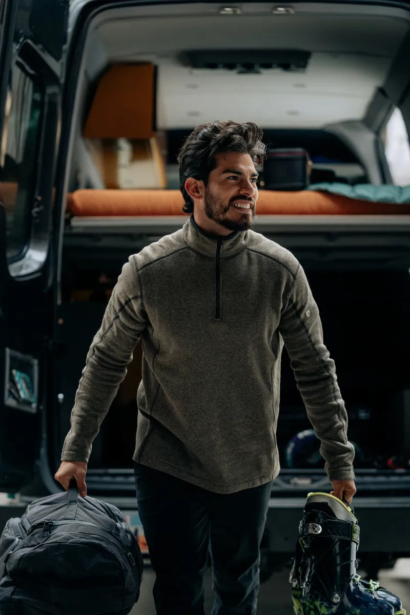 Kuhl Mens Revel 1/4 Zip Fleece - Oatmeal-11