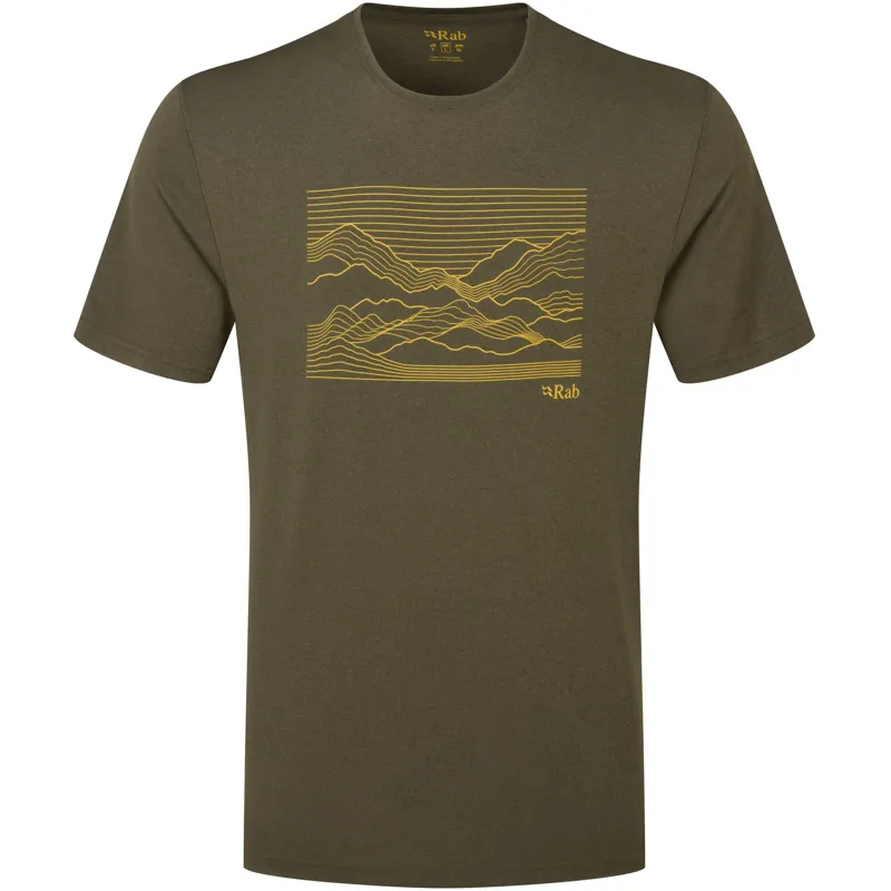 Rab Mens Mantle Outline Tee - Army