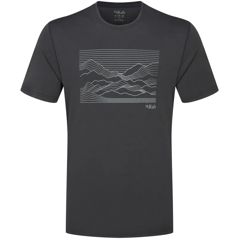Rab Mens Mantle Outline Tee - Ebony