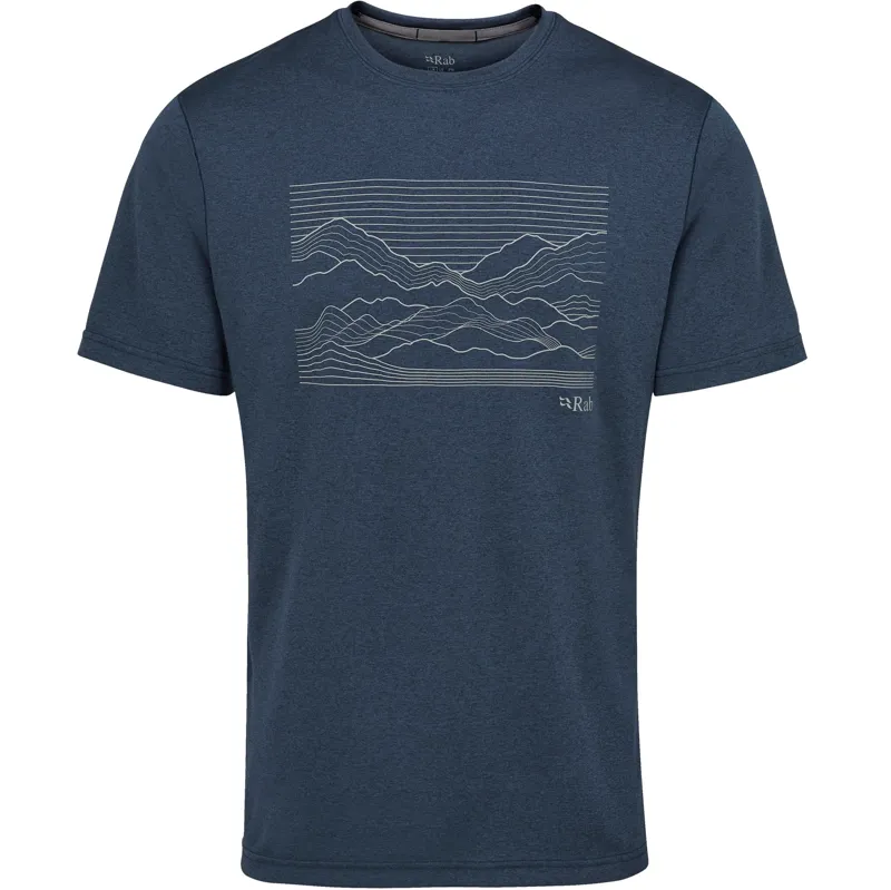 Rab Mens Mantle Outline Tee - Tempest Blue