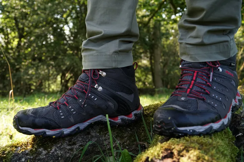 Meindl Mens Respond Mid II GTX Boots - Graphite-Red-7