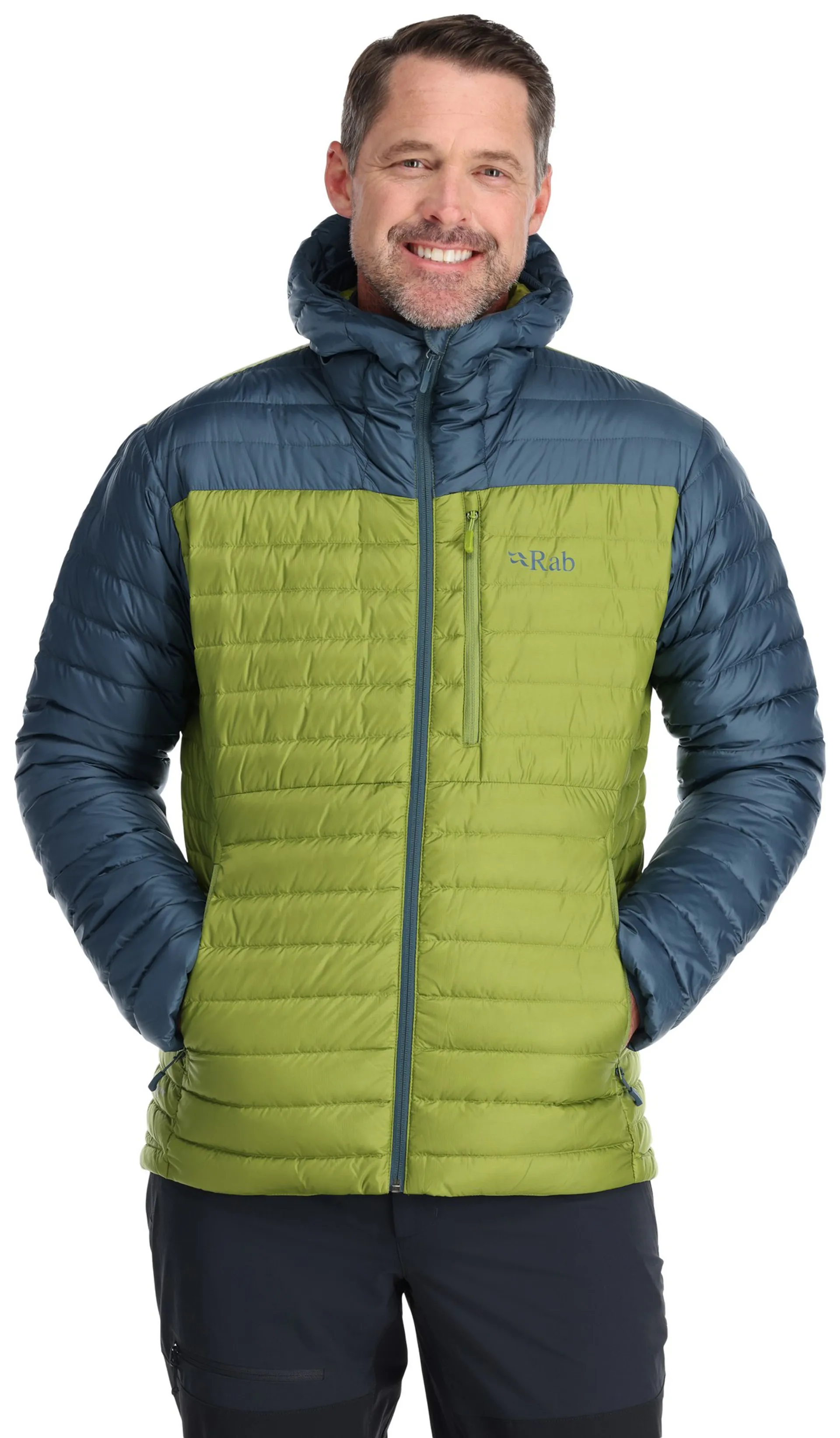 Rab Mens Microlight Alpine Jacket - Orion Blue-Aspen Green
