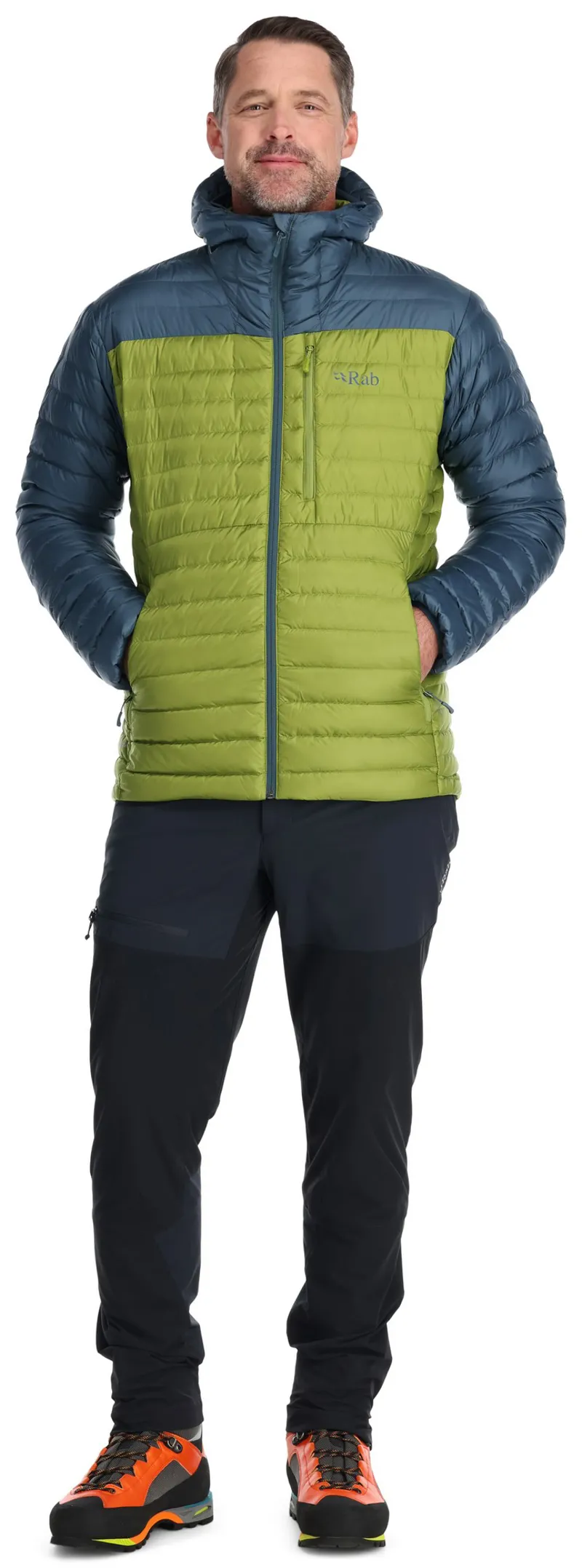 Rab Mens Microlight Alpine Jacket - Orion Blue-Aspen Green-3