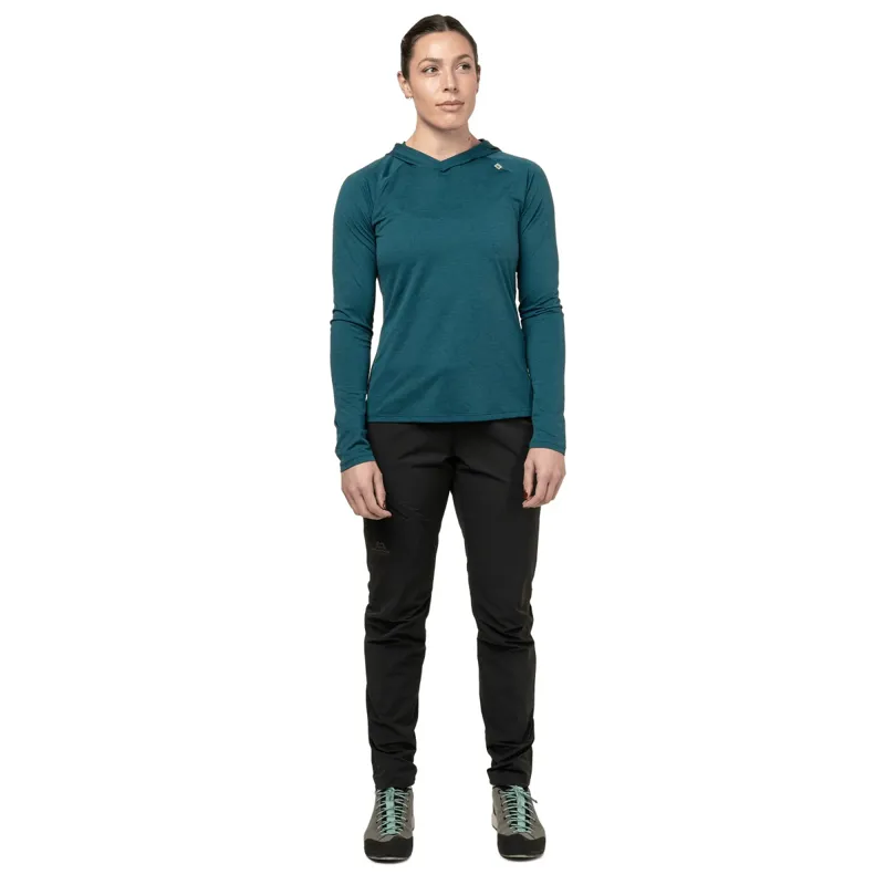 Mountain Equipment Womens Glace Hooded Top - Majolica Blue-1