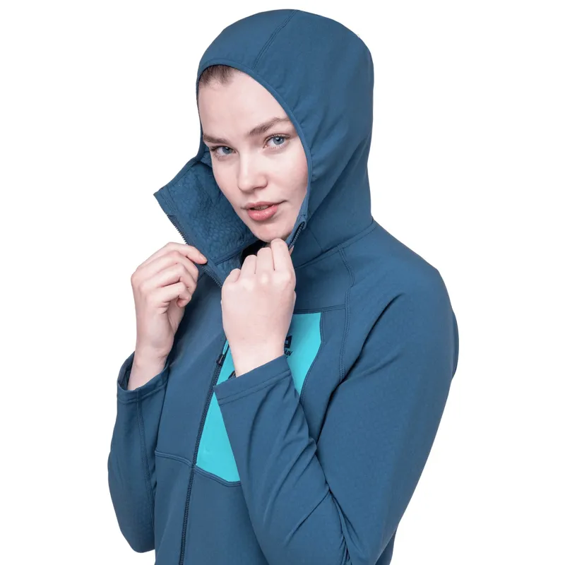 Mountain Equipment Womens Arrow Hooded Jacket - Lichen Green-Deep Teal-8