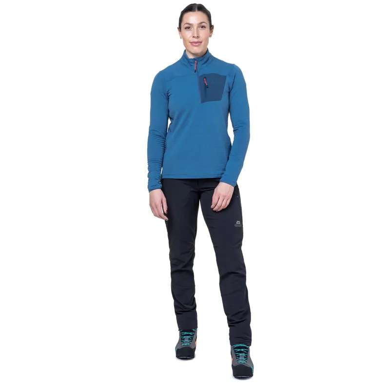 Mountain Equipment Womens Lumiko Zip T Fleece - Stellar-Majolica-1