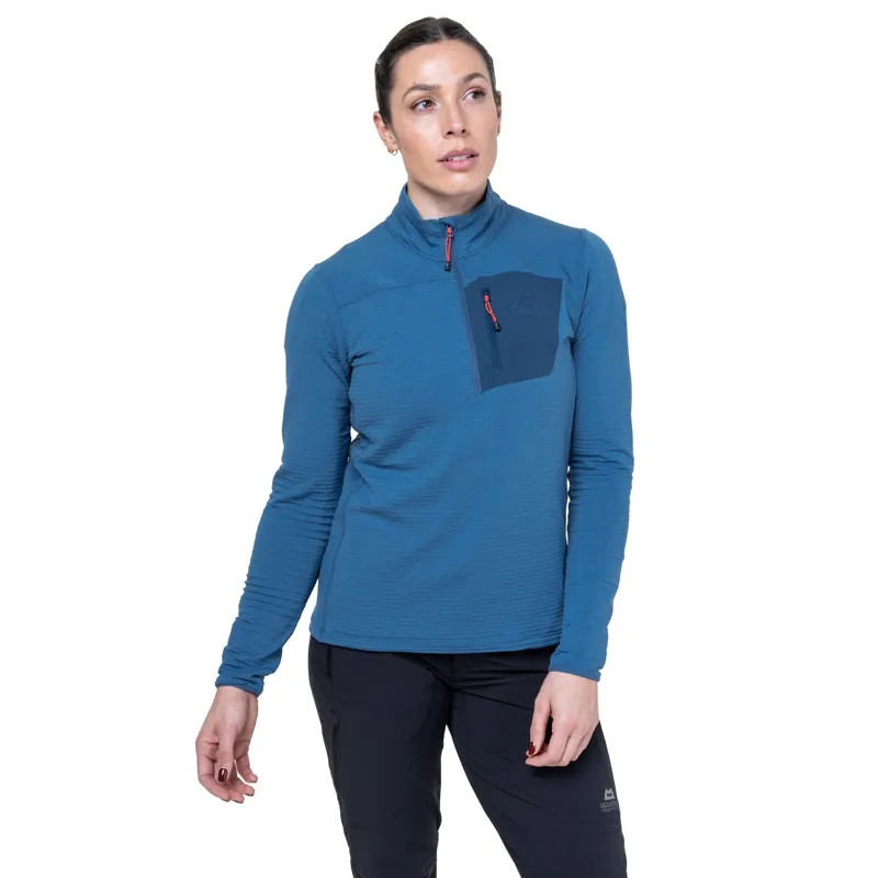 Mountain Equipment Womens Lumiko Zip T Fleece - Stellar-Majolica-4