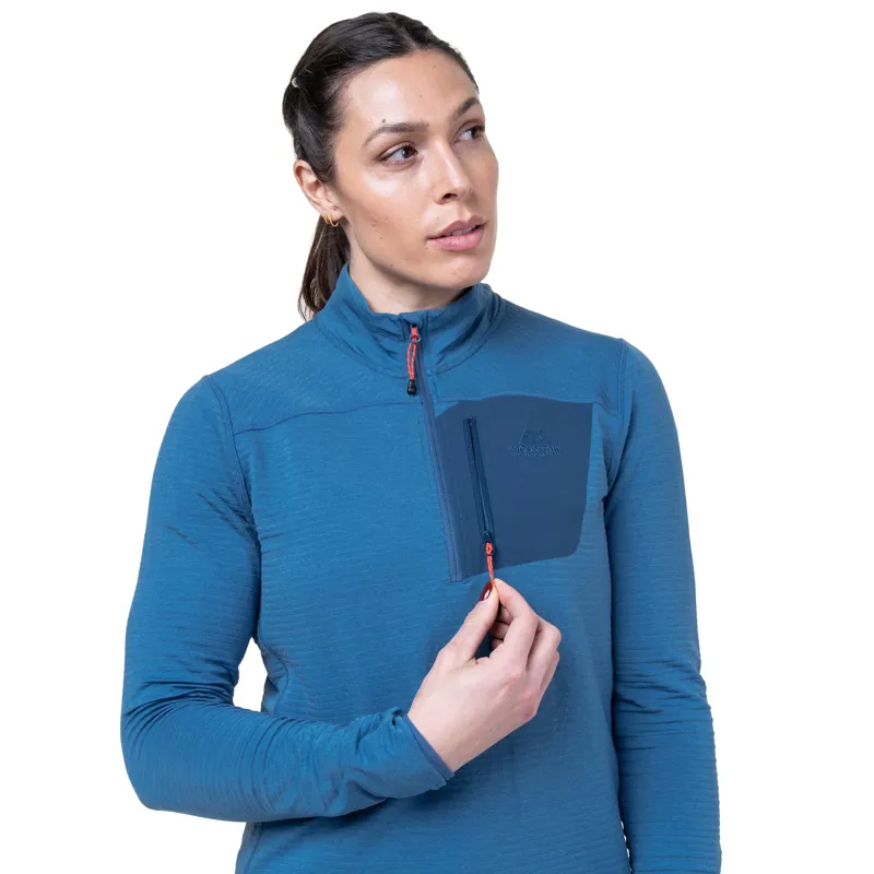 Mountain Equipment Womens Lumiko Zip T Fleece - Stellar-Majolica-6