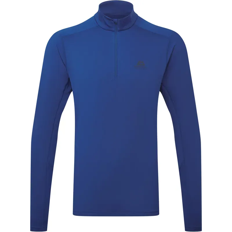 Mountain Equipment Mens Cerrig Long Sleeved Zip-Tee - Admiral Blue