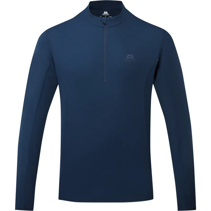 Mountain Equipment Mens Ignis Long Sleeved Zip Tee - Cosmos