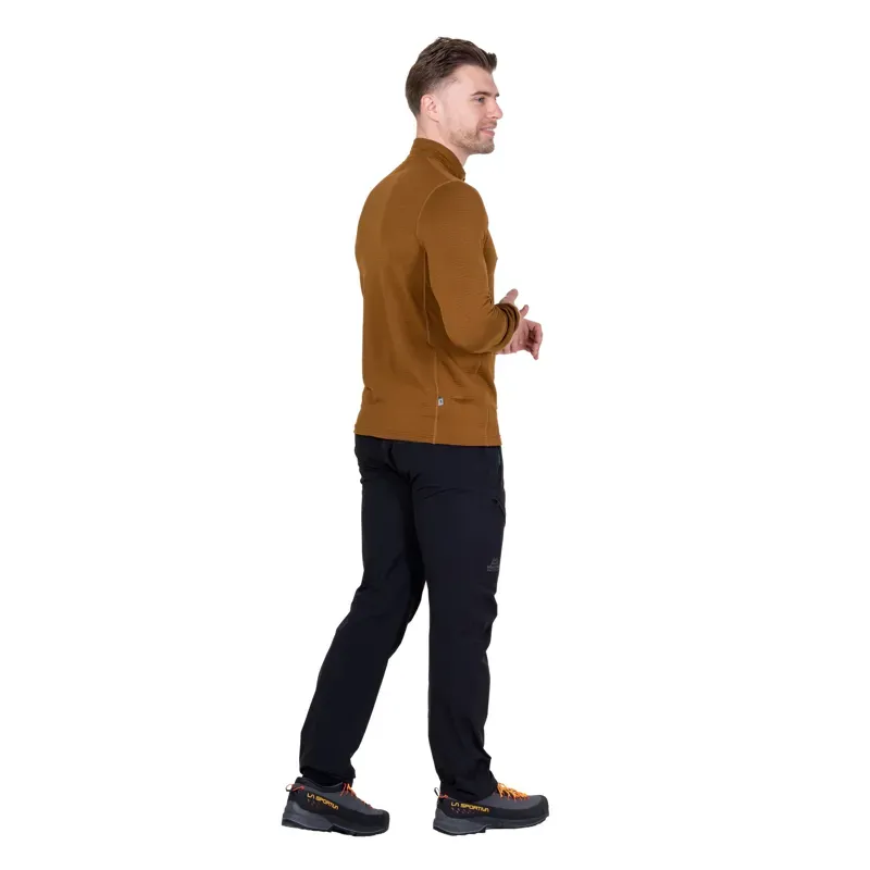 Mountain Equipment Mens Lumiko Zip-T Fleece - Walnut-Cosmos-2