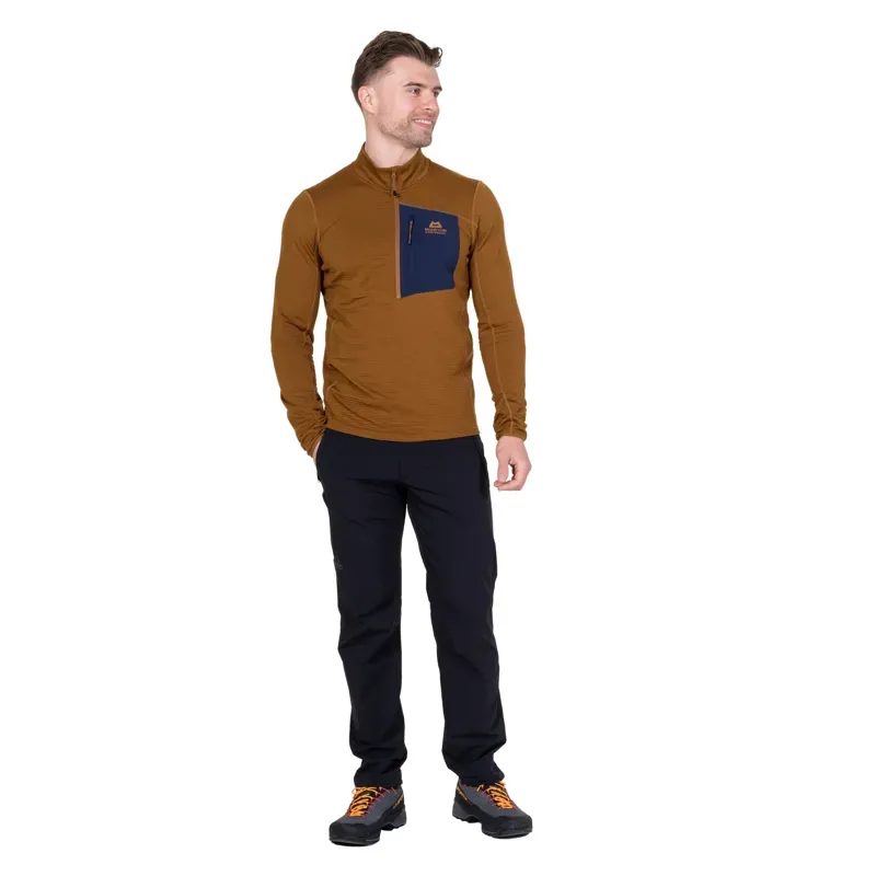 Mountain Equipment Mens Lumiko Zip-T Fleece - Walnut-Cosmos-4