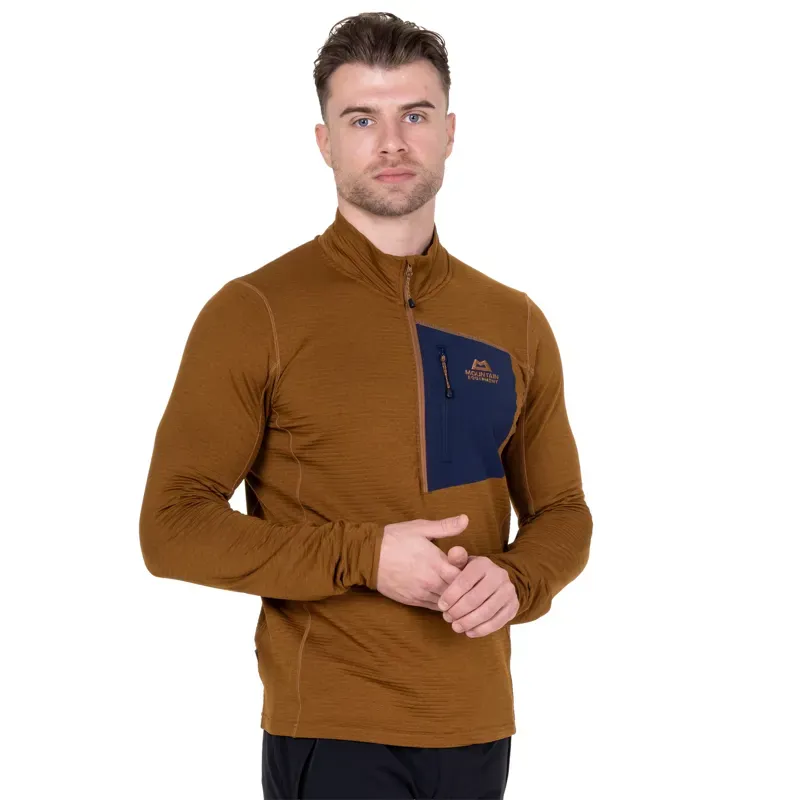 Mountain Equipment Mens Lumiko Zip-T Fleece - Walnut-Cosmos-6