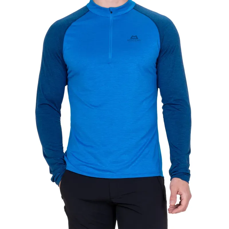 Mountain Equipment Mens Nava Long Sleeved Zip T - Atlantic-Admiral-5