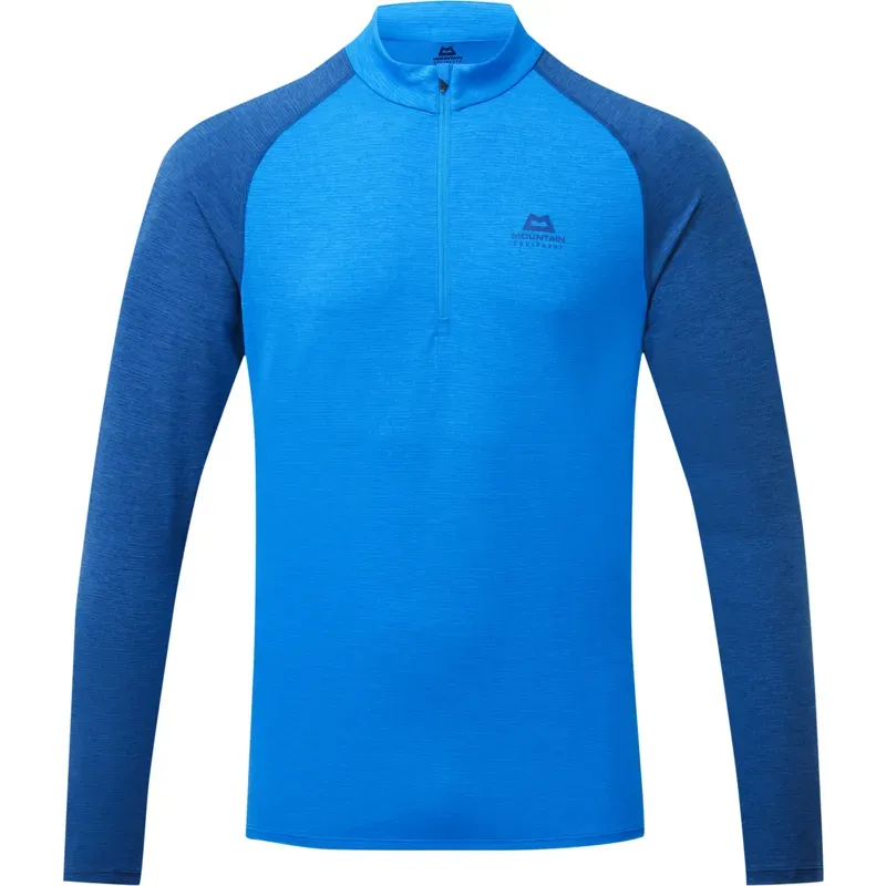 Mountain Equipment Mens Nava Long Sleeved Zip T - Atlantic-Admiral