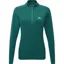 Mountain Equipment Womens Cerrig Long Sleeved Zip-Tee - Deep Teal