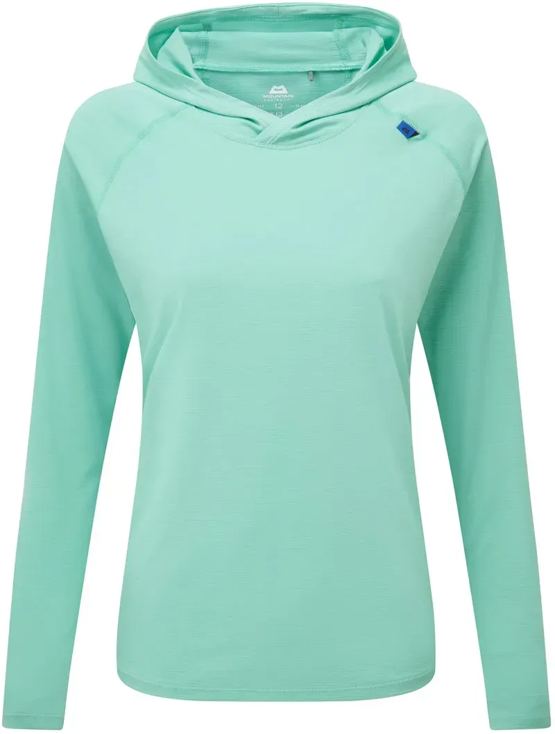 Mountain Equipment Womens Glace Hooded Top - Aqua