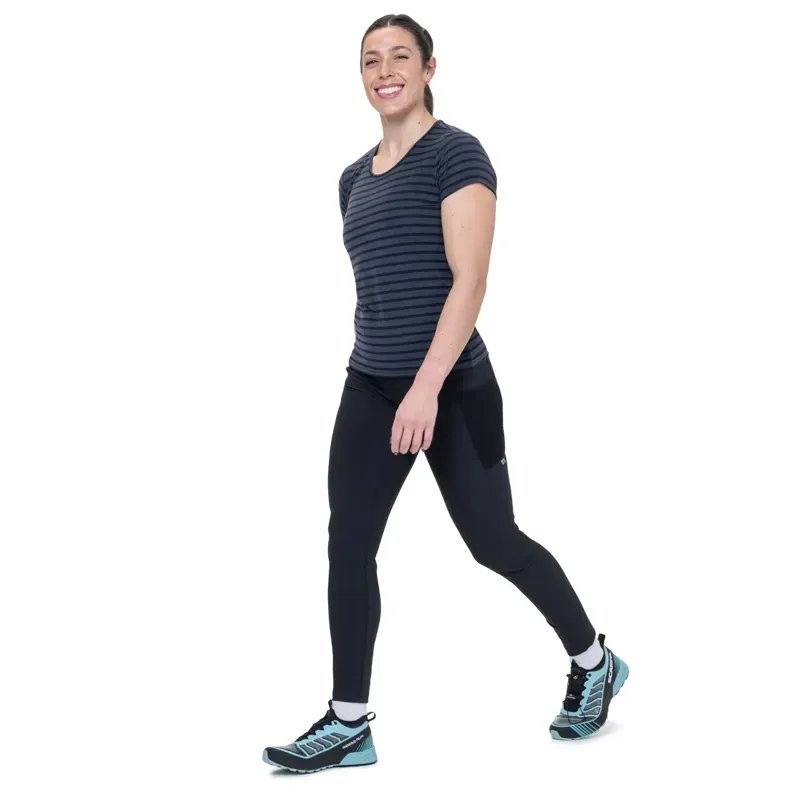 Mountain Equipment Womens Groundup Stripe Tee - Bluefin Stripe-3