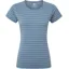 Mountain Equipment Womens Groundup Stripe Tee - Bluefin Stripe