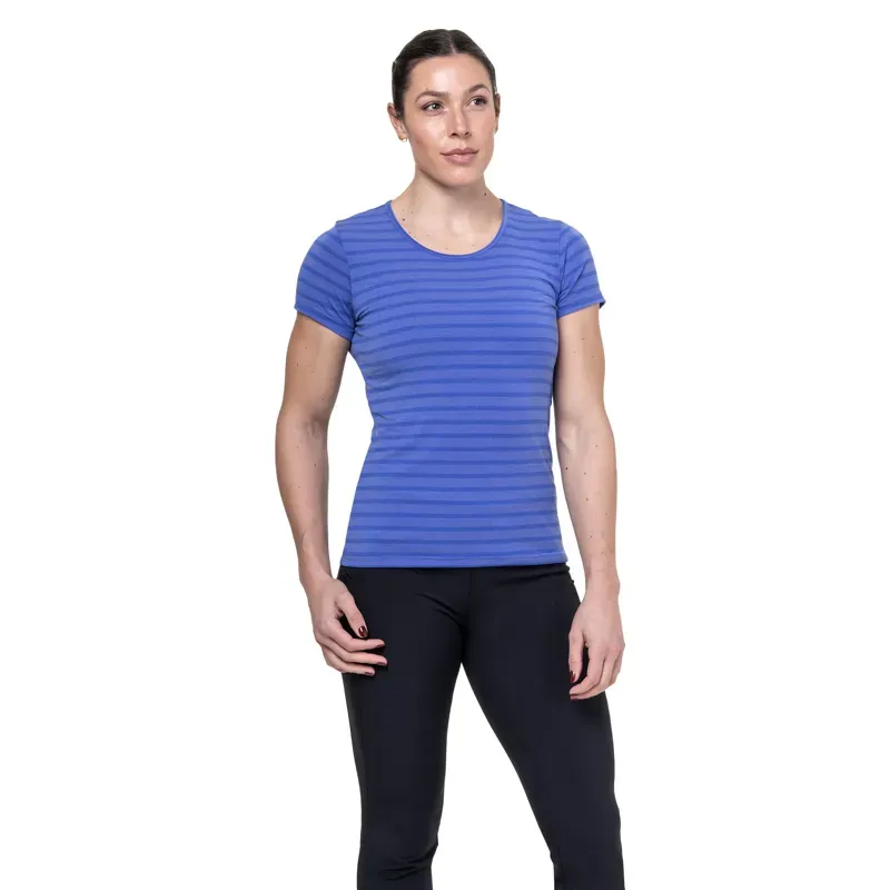Mountain Equipment Womens Groundup Stripe Tee - Vivid Stripe-2