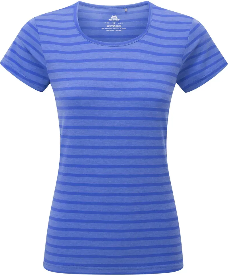 Mountain Equipment Womens Groundup Stripe Tee - Vivid Stripe
