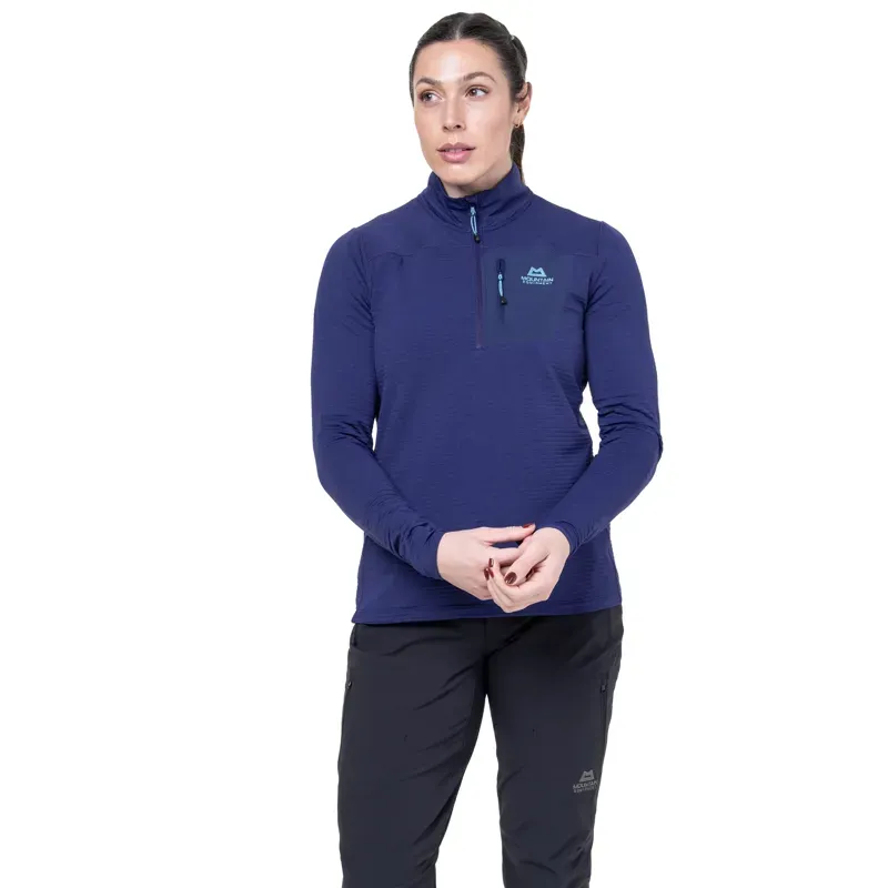 Mountain Equipment Womens Lumiko Zip-T Fleece - Amethyst-Medieval-3