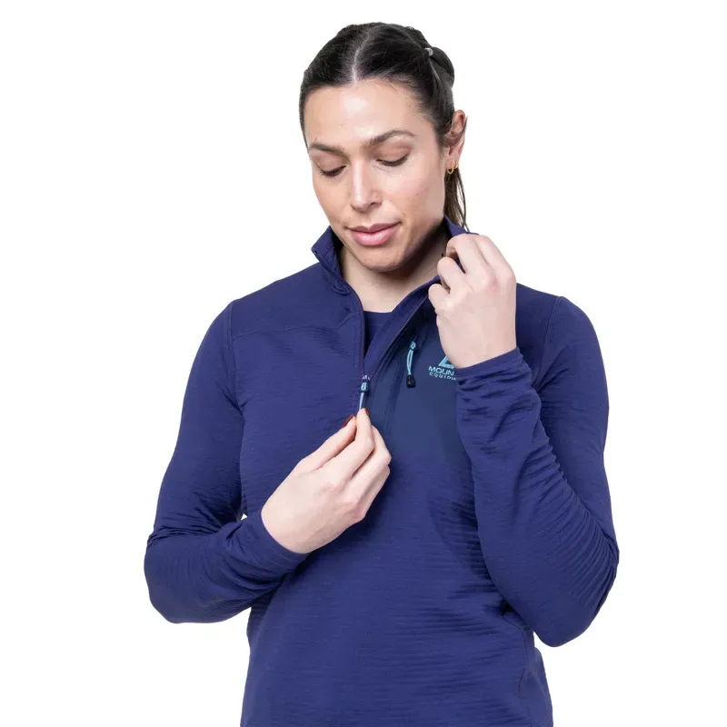 Mountain Equipment Womens Lumiko Zip-T Fleece - Amethyst-Medieval-5