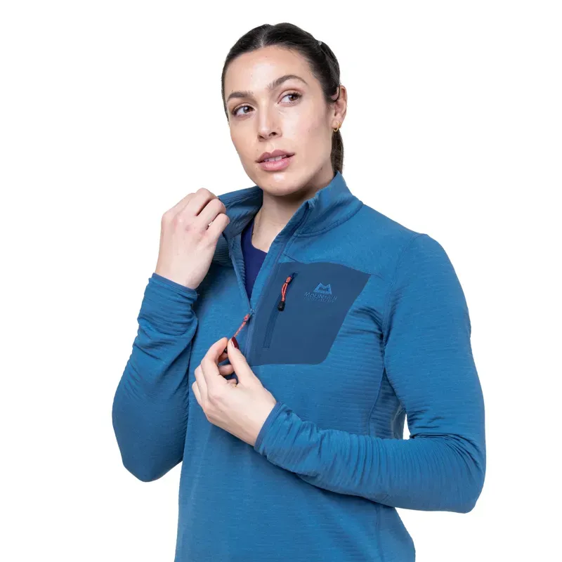 Mountain Equipment Womens Lumiko Zip-T Fleece - Stellar-Majolica-1