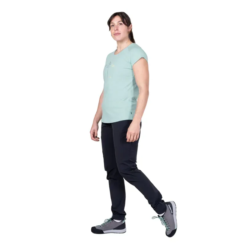 Mountain Equipment Womens Mountain Flower Tee - Aqua-3