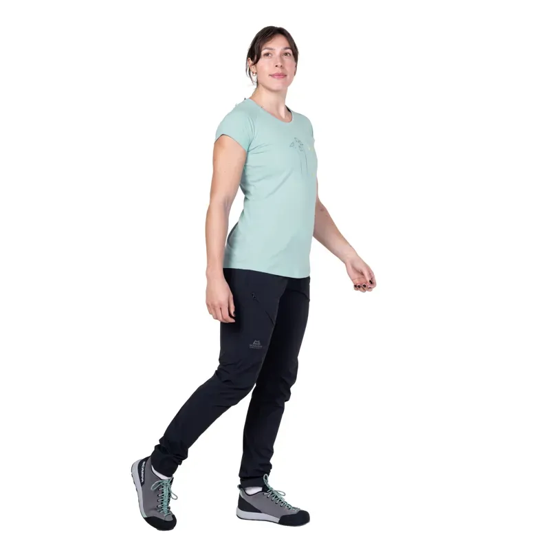 Mountain Equipment Womens Mountain Flower Tee - Aqua-4