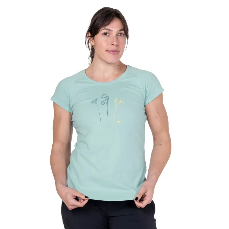 Mountain Equipment Womens Mountain Flower Tee - Aqua-8