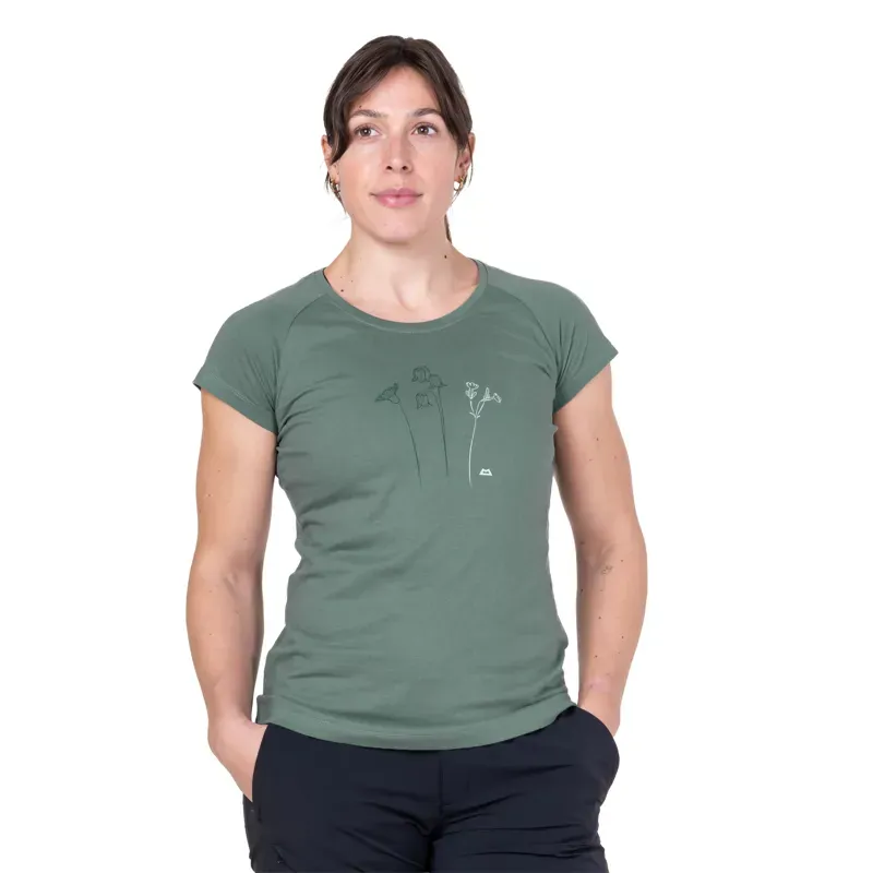 Mountain Equipment Womens Mountain Flower Tee - Sage-7