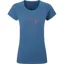 Mountain Equipment Womens Mountain Flower Tee - Stellar Blue