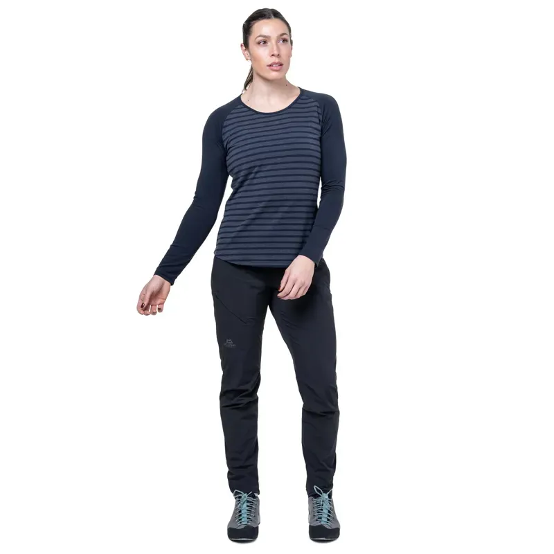 Mountain Equipment Womens Redline Long Sleeved Tee - Cosmos Stripe-Cosmos-1