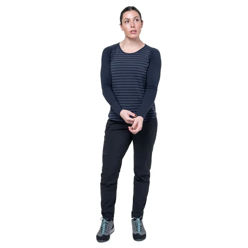 Mountain Equipment Womens Redline Long Sleeved Tee - Cosmos Stripe-Cosmos-2