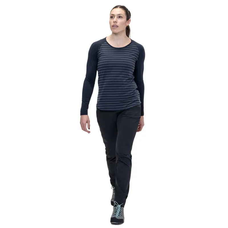 Mountain Equipment Womens Redline Long Sleeved Tee - Cosmos Stripe-Cosmos-3
