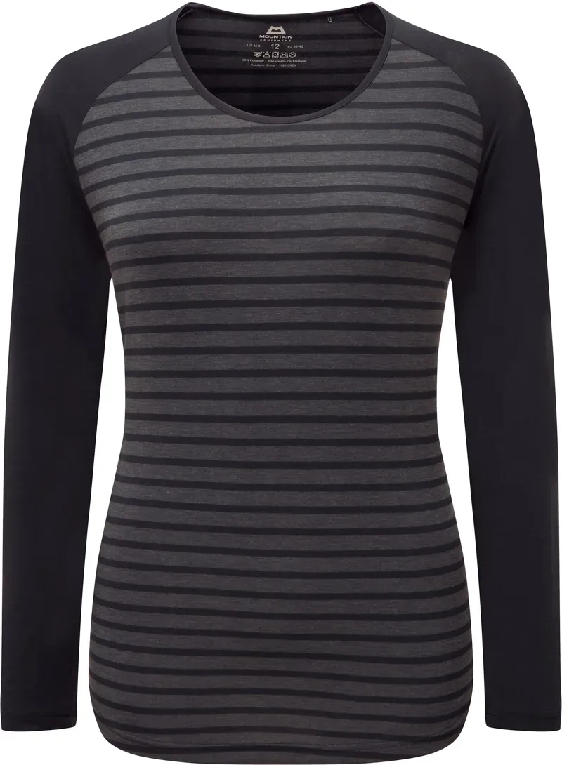 Mountain Equipment Womens Redline Long Sleeved Tee - Cosmos Stripe-Cosmos