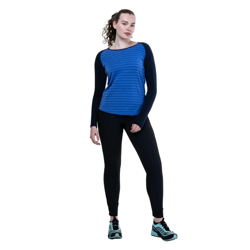 Mountain Equipment Womens Redline Long Sleeved Tee - Vivid Stripe-Cosmos-1