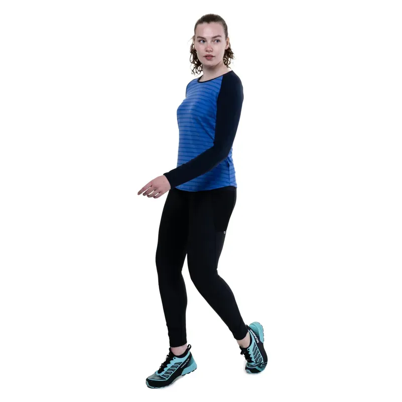 Mountain Equipment Womens Redline Long Sleeved Tee - Vivid Stripe-Cosmos-3