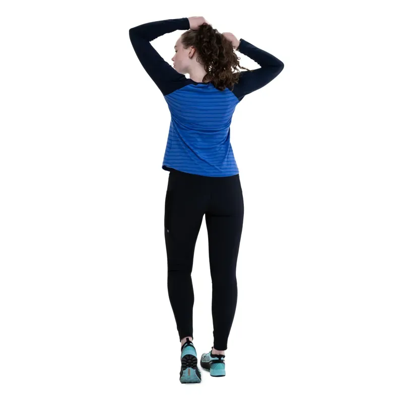 Mountain Equipment Womens Redline Long Sleeved Tee - Vivid Stripe-Cosmos-4