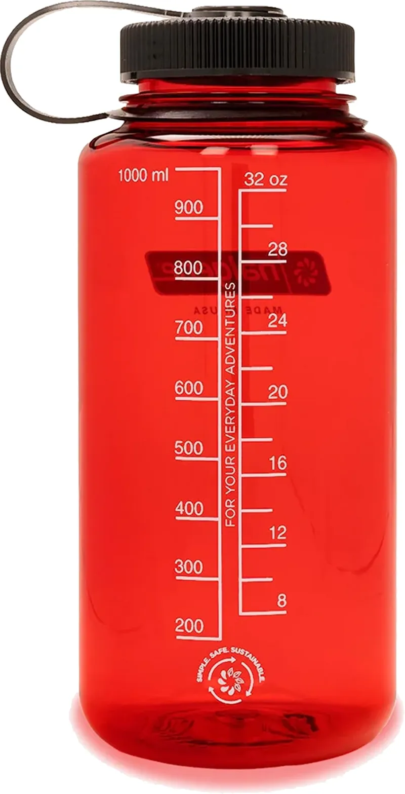 Nalgene Tritan Sustain Wide Mouth Bottle - 1L - Red-1