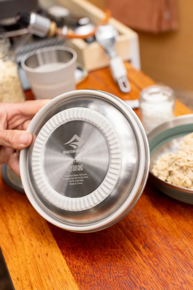 Sea To Summit Detour Stainless Steel Collapsible Bowl - L - Beluga-5