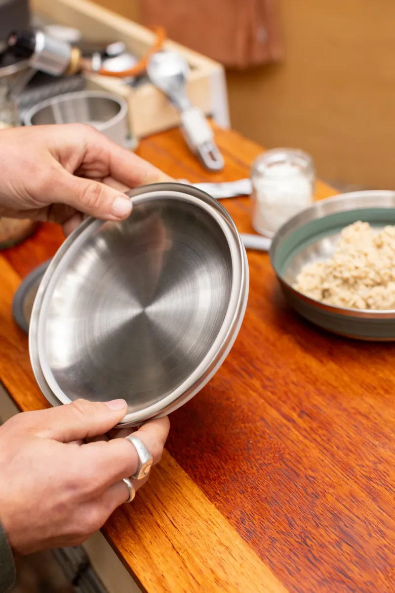 Sea To Summit Detour Stainless Steel Collapsible Bowl - L - Laurel Wreath-6