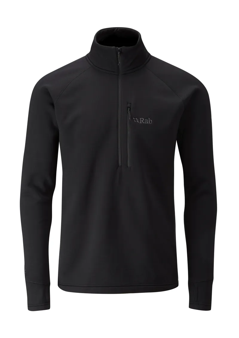 Rab Mens Power Stretch Pro Pull-On Fleece - Black