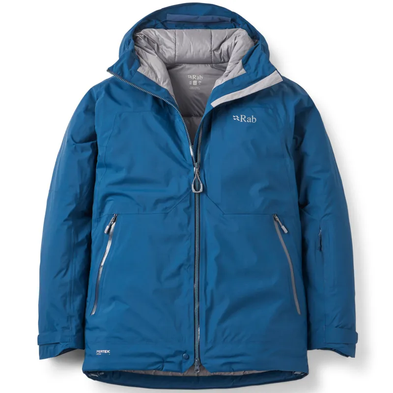 Rab Mens Optical Waterproof Down Jacket - Tempest Blue